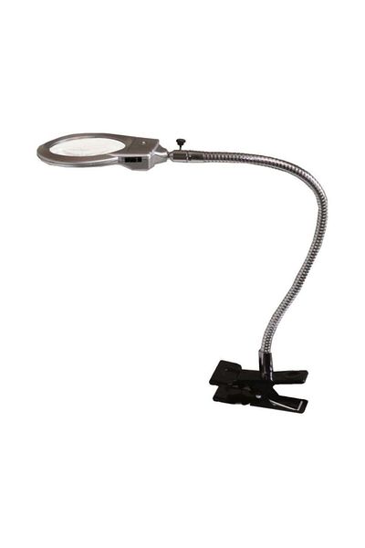 Bosile عدسة مكبرة بمشبك حلزوني - 13 سم مع ضوء LED Mg15120-c