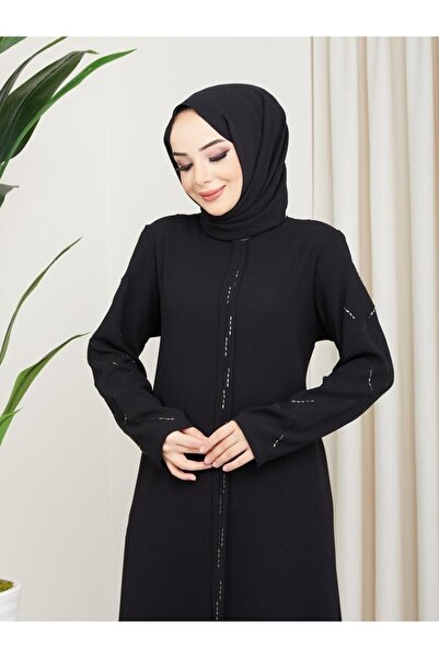 ZEWAHİR FASHİON Yeni Sezon Kollar Tam Işlemeli Çok Şık Abaya Model Ferace
