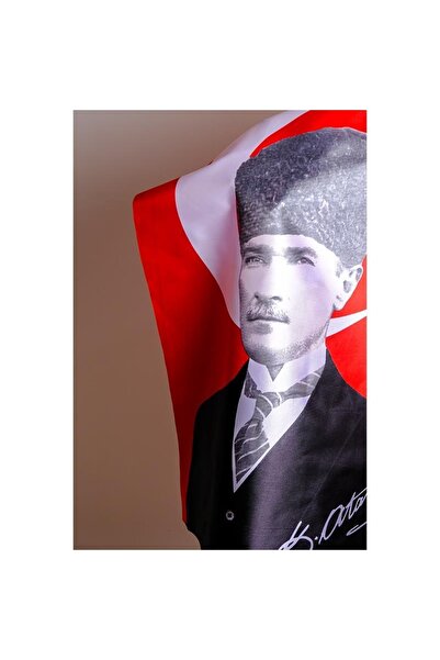 ZC Bayrak K.atatürk Imzalı Türk Bayrağı Saten Kumaş Dijital Baskı.