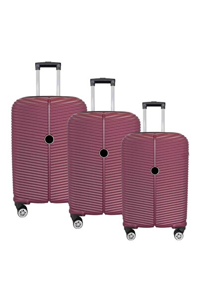 Bagacar Pause2 Pudra 8 Tekerlek Fiber Abs Valiz Seti