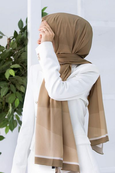 Vissona Γυναικείο σάλι πολυτελείας Medina Silk Beige-4