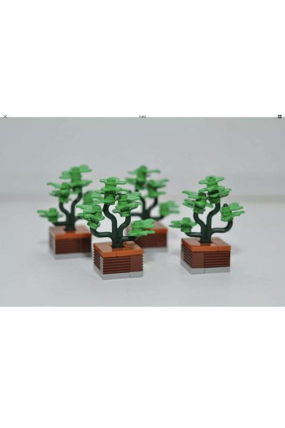 LEGO Original Custom Moc Accessory Design Minifigure Modular Building City Flower Pot Bonsai Plant 2 Pieces