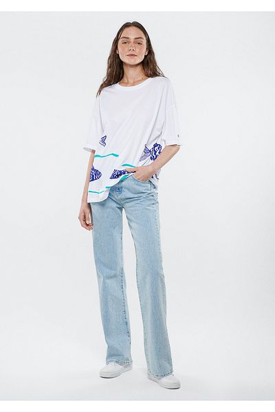Mavi Pantaloni din Jean albit Victoria Terranean 101072-83750