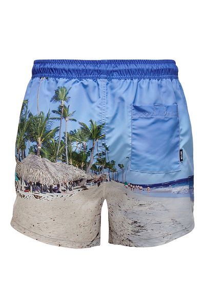 Only & Sons Elastischer Bund, Tunnelzug und Gesäßtasche der Badehose TED Bade-Şortlar