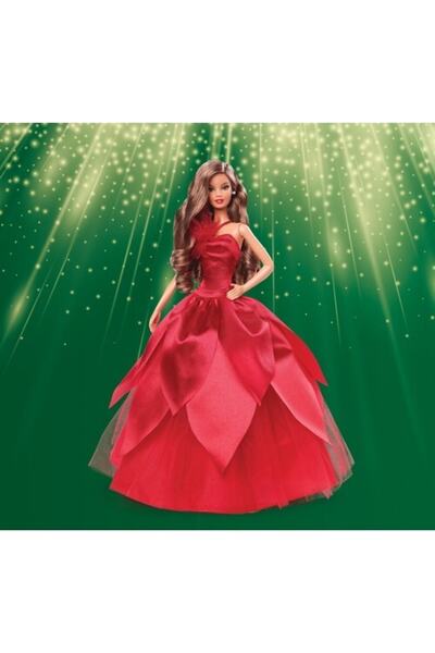 mattel Barbie 2022 Mutlu Yıllar Bebeği Kumral Hby05