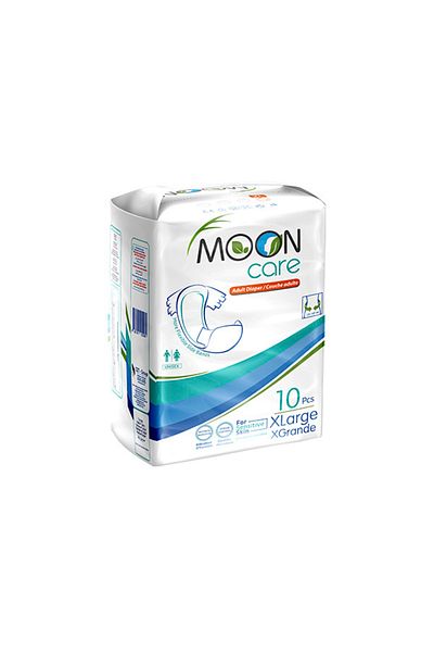 MOONCARE Adult Patient Diapers with Waistband - Xlarge - 10 Pieces