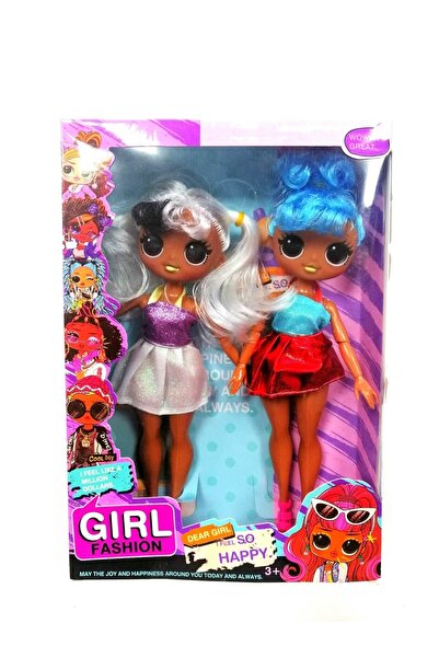 Girl 2'li Lol Omg Bebek Seti Zenci ( Esmer ) 25 Cm ( Eklemli Bilek,dirsek,omuz )