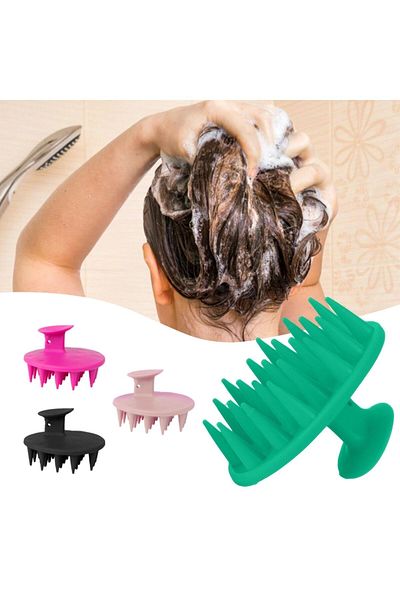 ATA HOME Soft Silicone Tip Scalp Massage Comb Tool Hair Washing Comb Brush