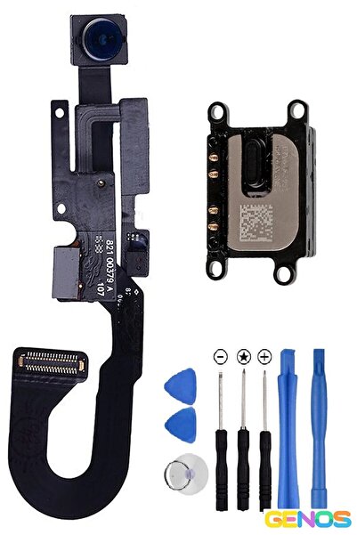 Genos Uyumlu Iphone 7 Ön Kamera Sensör Filmi Flexi + Iç Kulaklık Ahize Üst Ho...