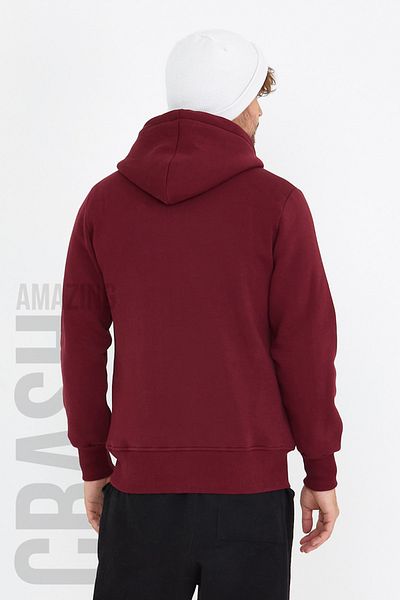 AMAZING CRASH Claret Red Unisex με κουκούλα με τρεις κλωστές Basic φούτερ