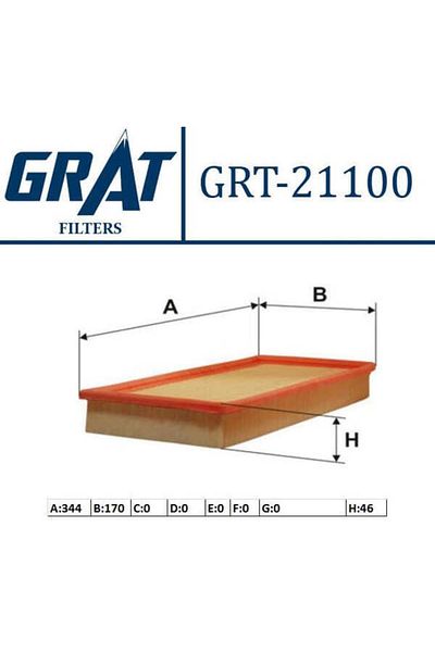 GRAT 21100 Air Filter Carisma 96-06 / S40 V40 1.8 1.6