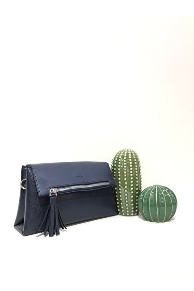 Piedra Функціональна жіноча сумка темно-синього кольору з великими кишенями, кришкою та застібкою-блискавкою