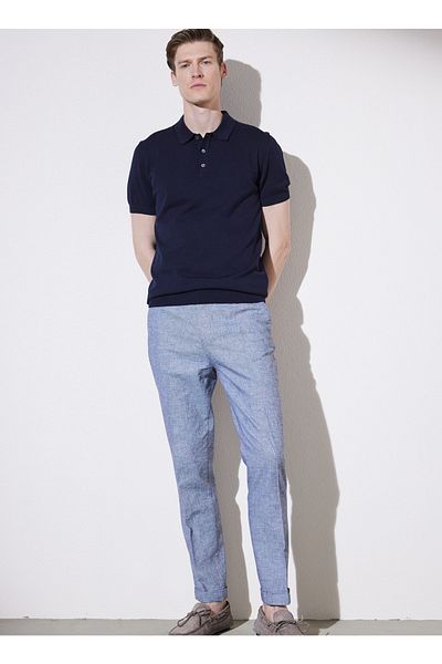 BROOKS BROTHERS Normale Taille, normales Bein, schmale Passform, marineblaue Herrenhose Bbsp23mpt004