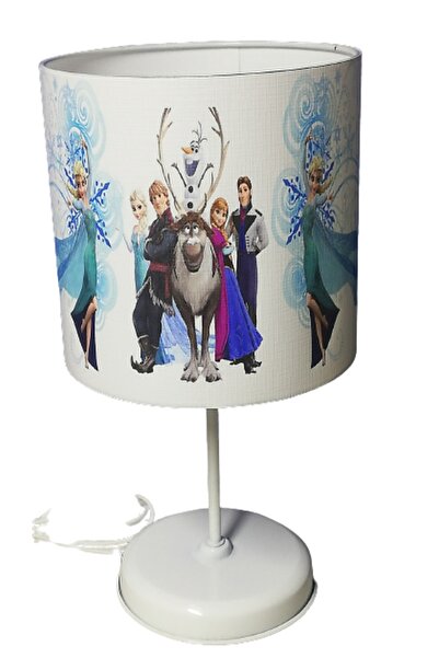 TEKAY AYDINLATMA Kız Çocuk Odası Genç Odası Abajuru Beyaz Metal Ayaklı Pvc Ba...