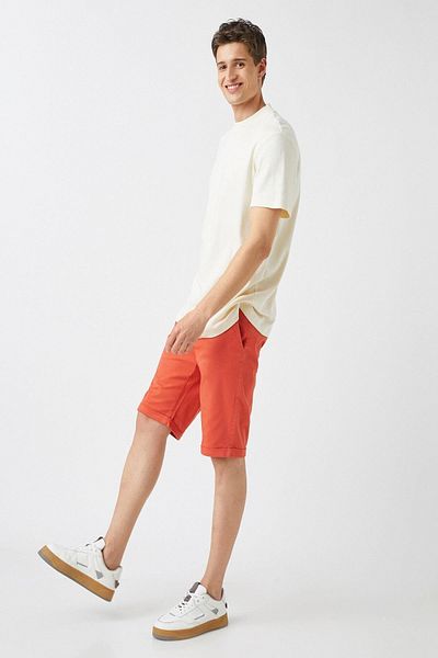 Koton Rote Baumwollshorts für Herren