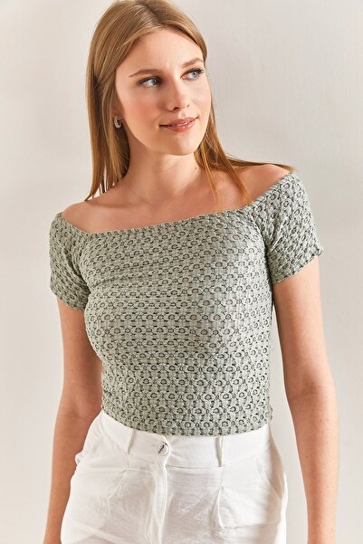 Bianco Lucci Дамска блуза с шарки с яка и мадона