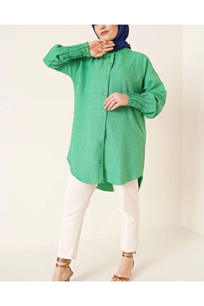 YILMAZBARMAZ Γυναικείο λινό πουκάμισο με ραβδώσεις