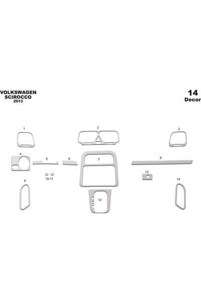meriç cockpit design ميريتش ®   فولكس واجن شيروكو تراك أمامي مطلي ألومنيوم 14...