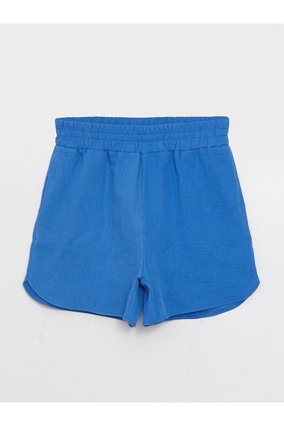 LC Waikiki Pantaloni scurți de damă cu aspect simplu de in, cu talie elastică