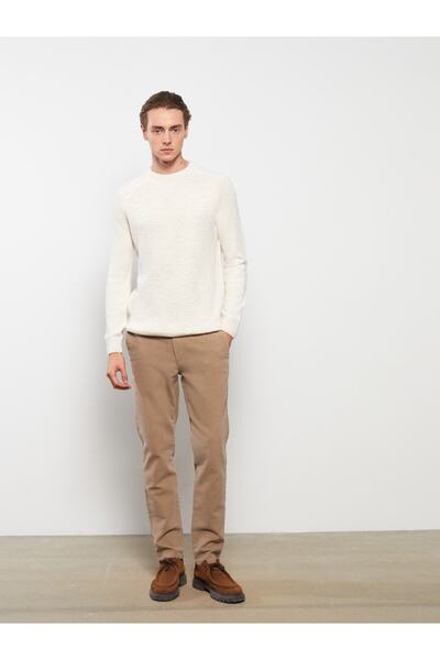 LC Waikiki Ανδρικό πλεκτό πουλόβερ με μακρυμάνικο λαιμόκοψη