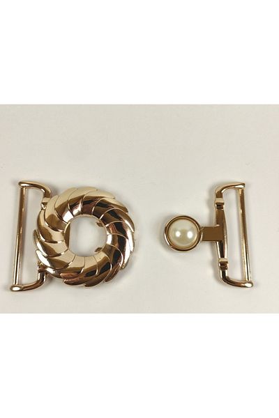 Kariyer Astar 4.5 Cm Gold Belt Buckle with Pearls 1 Piece