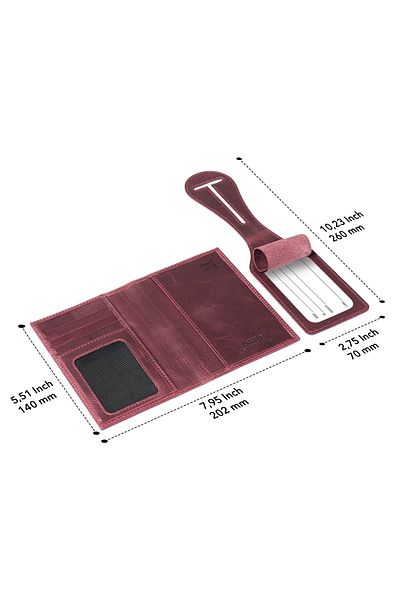 OttoAngelino Otto Angelino Husa Pașaport din piele - Protecție RFID - Unisex