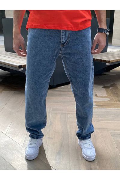DK FASHION Тъмно сини широки дънки