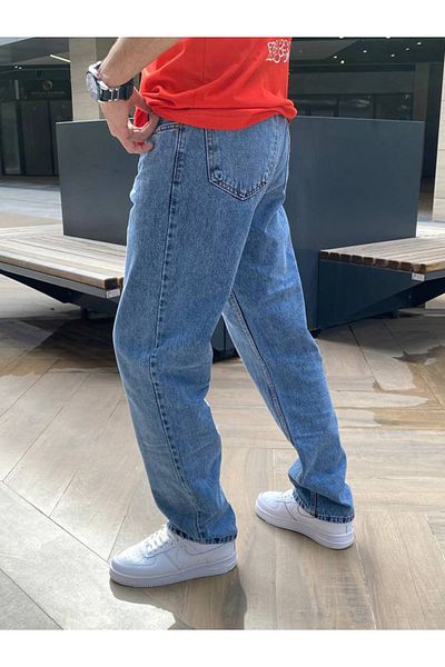 DK FASHION Тъмно сини широки дънки