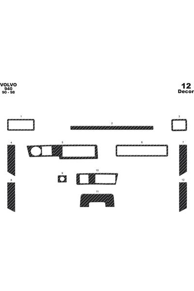 meriç cockpit design ميريك® فولفو 940 قطع غلاف الطوربيد الأمامي من الكربون 12...