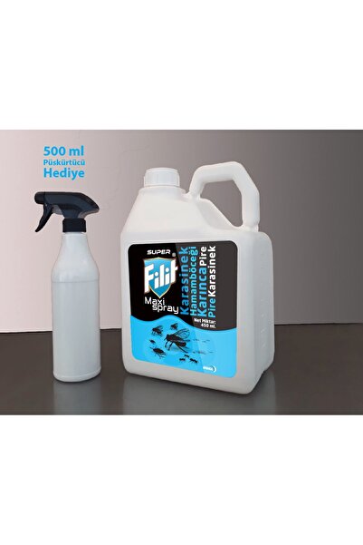Filit Süper Hazır Karasinek Karınca Pire Hamamböceği Maxi Sprey 5 Lt + 500 Ml...
