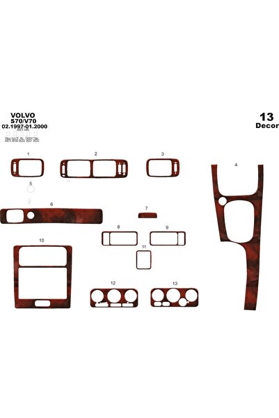 meriç cockpit design ميريتش ®   فولفو S70 / V70 توريدات أمامية مطلية بالماهوج...
