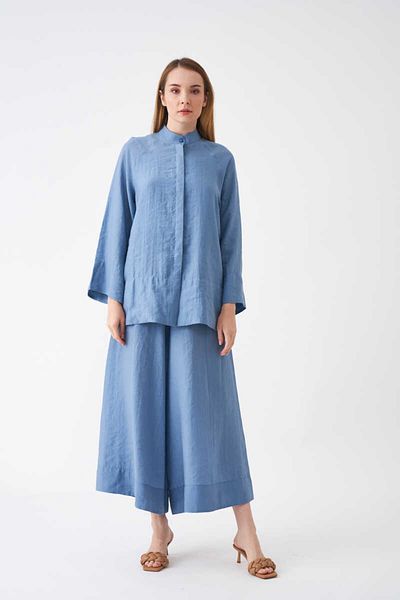 Mevra Modal Trouser Skirt Indigo