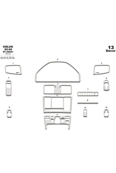 meriç cockpit design ميريتش ®   فولفو Xc 90 توربيدو أمامي مطلي بالألمنيوم 13 ...