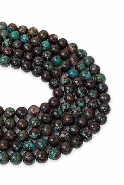 Dünya Doğal Taş Σειρά πέτρας χρυσοχόλης 8 mm Aa