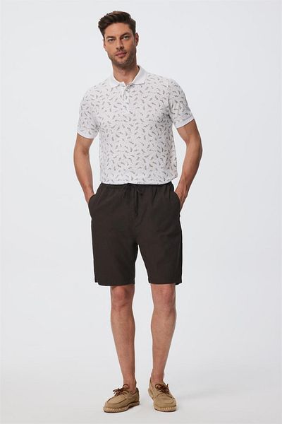 Lee Cooper Ανδρικό υφαντό σορτς χακί - Burf
