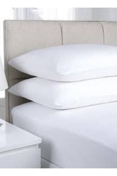 Sarev White Fitted Double Elastic Bed Sheet - 180x200 Cm V50