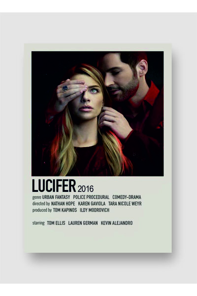 fırsatlar diyarı Lucifer Dizi Info Card Bilgi Kartı Duvar Posteri