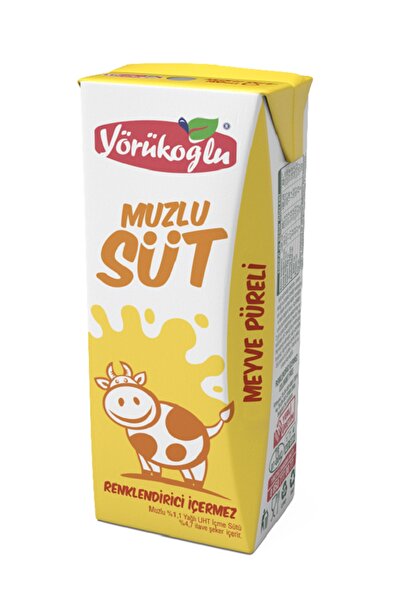 Yörükoğlu Süt Muzlu 180 Ml X 6 Adet