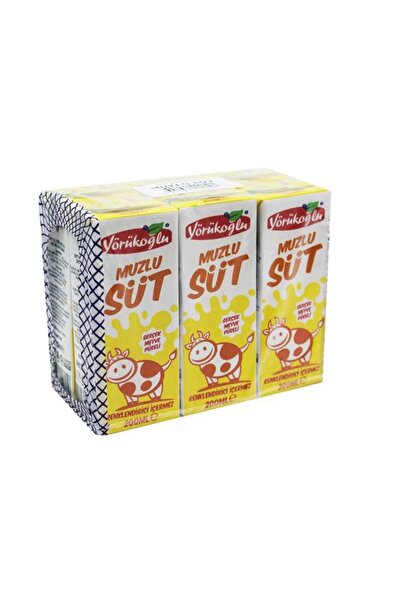 Yörükoğlu Süt Muzlu 180 Ml X 6 Adet