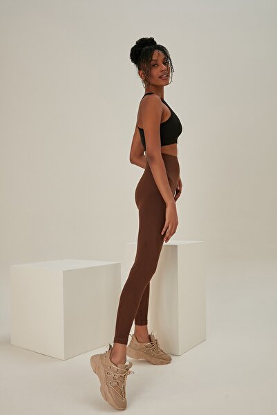 Thin Shop Coffee Seamless Seamless Tightening Open Leggings Slimming and Firm...