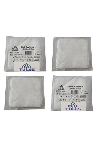 Tules Medikal Tules Steril Hidrofil Gazlı Bez Kompres 30x80 Cm 10 Adet