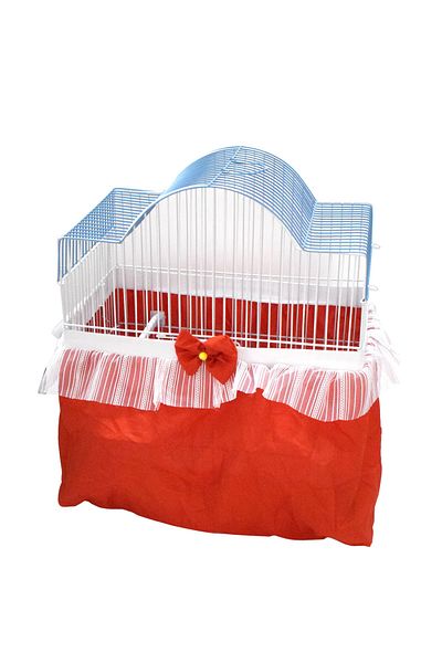 Hedicaret Luxury Bird Cage Tulle Large Size Orange Cage Tulle L
