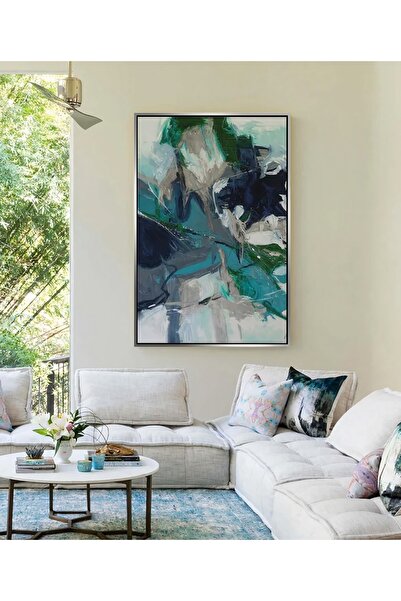 Markazip Gümüş Metal Çerçeveli Kanvas Tablo 70x100cm P012-k2