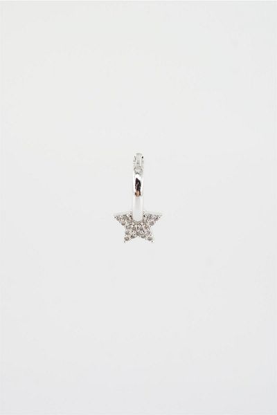 By Zeyna Aksesuar Zircon Stone Star Figure Helix Earrings - Women, 1 Piece