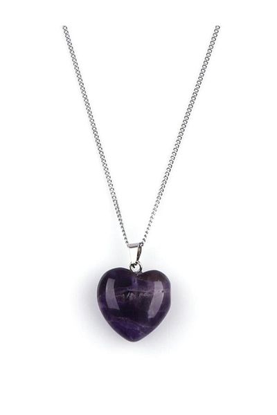 Ecelike Amethyst Heart Necklace