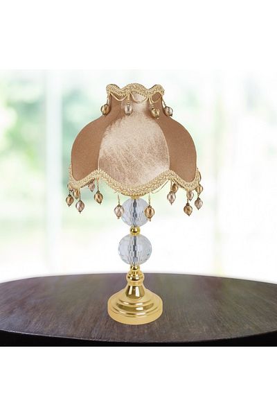 Dekovien Velvet Pompom Decorated Bedroom - Crystal Leg, Gold Color Vintageab0867