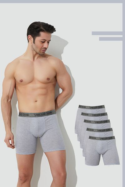 lux tornado Men's Long Boxers 5 Pack