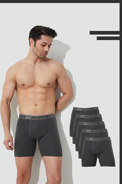 lux tornado Men's Long Boxers 5 Pack