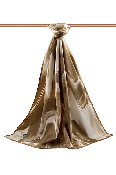 Vissona Γυναικείο σάλι πολυτελείας Medina Silk Mustard