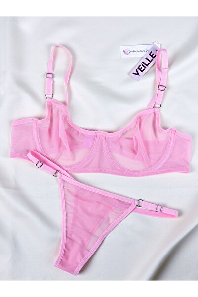 mefbutik Set sutien cu sârmă roz Veille